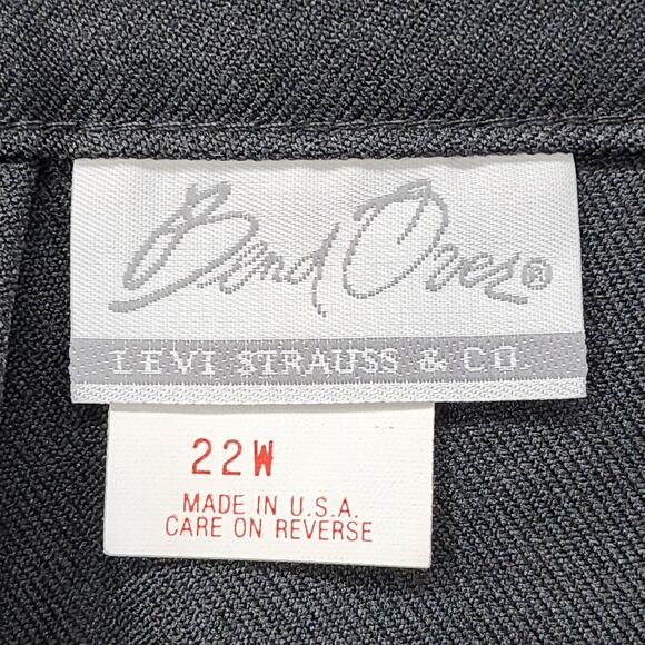 NEW Vintage Levi's Bend Over Pants Womens 22W Black High Rise Tapered Stretch - Picture 6 of 12